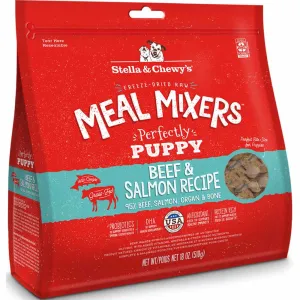 Stella & Chewys Perfectly Puppy Beef & Salmon Meal Mixers Grain-Free Freeze-Dried Raw Dog Food 18oz dog sweater dog tuxedo dog dress holiday dog outfit dog birthday shirt