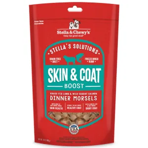 Stella & Chewys Stellas Solutions Skin & Coat Boost Lamb & Salmon Grain-Free Freeze-Dried Raw Dog Food dog sweater dog tuxedo dog dress holiday dog outfit dog birthday shirt