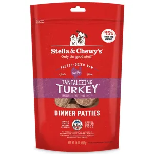 Stella & Chewy's Tantalizing Turkey Dinner Patties Grain-Free Freeze-Dried Raw Dog Food dog sweater dog tuxedo dog dress holiday dog outfit dog birthday shirt