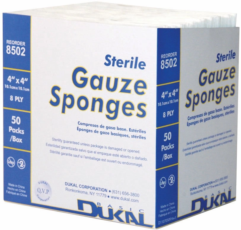 Sterile 8 ply 4" x 4" Gauze Sponges, Box of 50 chicken supplies backyard chicken coop accessories poultry food chicken vitamins