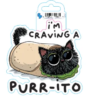 Sticker - Large - Cat Sayings - Purr-ito dog pain relief hip joint supplement senior dog care pet arthritis aid dog skin supplement