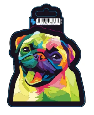 Sticker - Large - Color Patches - Pug dog pain relief hip joint supplement senior dog care pet arthritis aid dog skin supplement