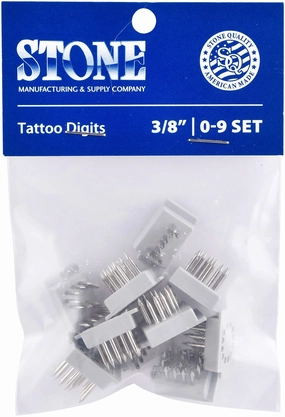 Stone Standard Tattoo Digits, 0-9 Set multi-pet food pet bundle kits pet care sets pet health combos pet treat packs