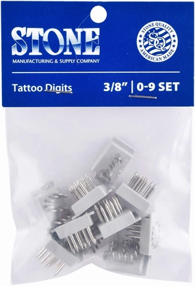 Stone Standard Tattoo Digits, 0-9 Set chicken supplies backyard chicken coop accessories poultry food chicken vitamins