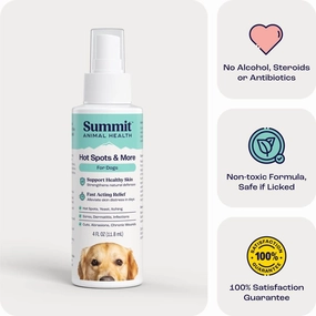 Summit Animal Health - Hot Spots & More, 4 oz cat scratchers cat towers cat window perch cat heating pad cat calming spray