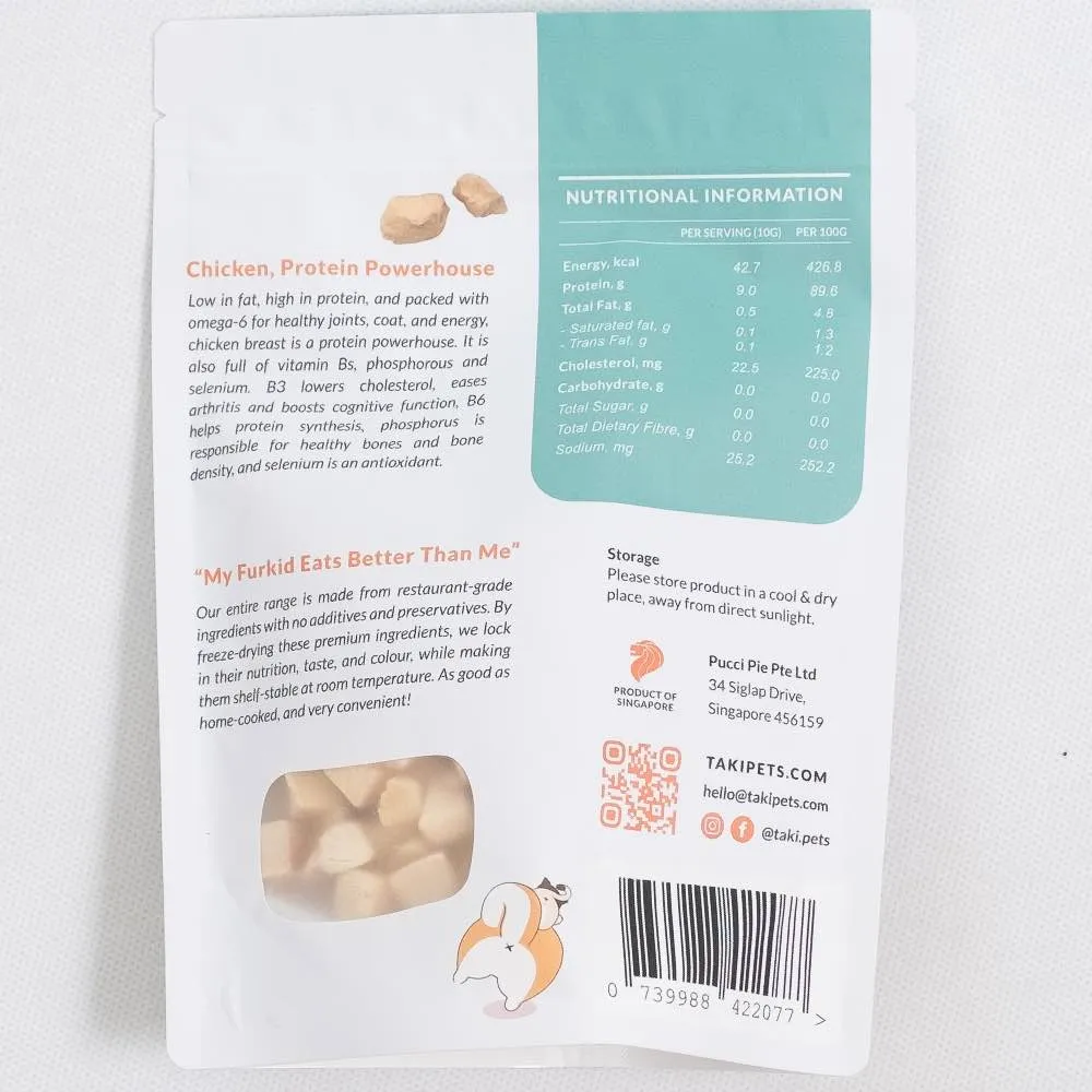 Taki Chicken Breast Freeze-Dried Treats For Cats & Dogs 50g