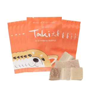 Taki Pork Cubes Freeze-Dried Treats For Cats & Dogs (10 Packets) 100g dog sweater dog tuxedo dog dress holiday dog outfit dog birthday shirt