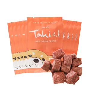 Taki Sanchoku Wagyu Beef Cubes Freeze-Dried Treats For Cats & Dogs (10 Packets) 90g dog sweater dog tuxedo dog dress holiday dog outfit dog birthday shirt