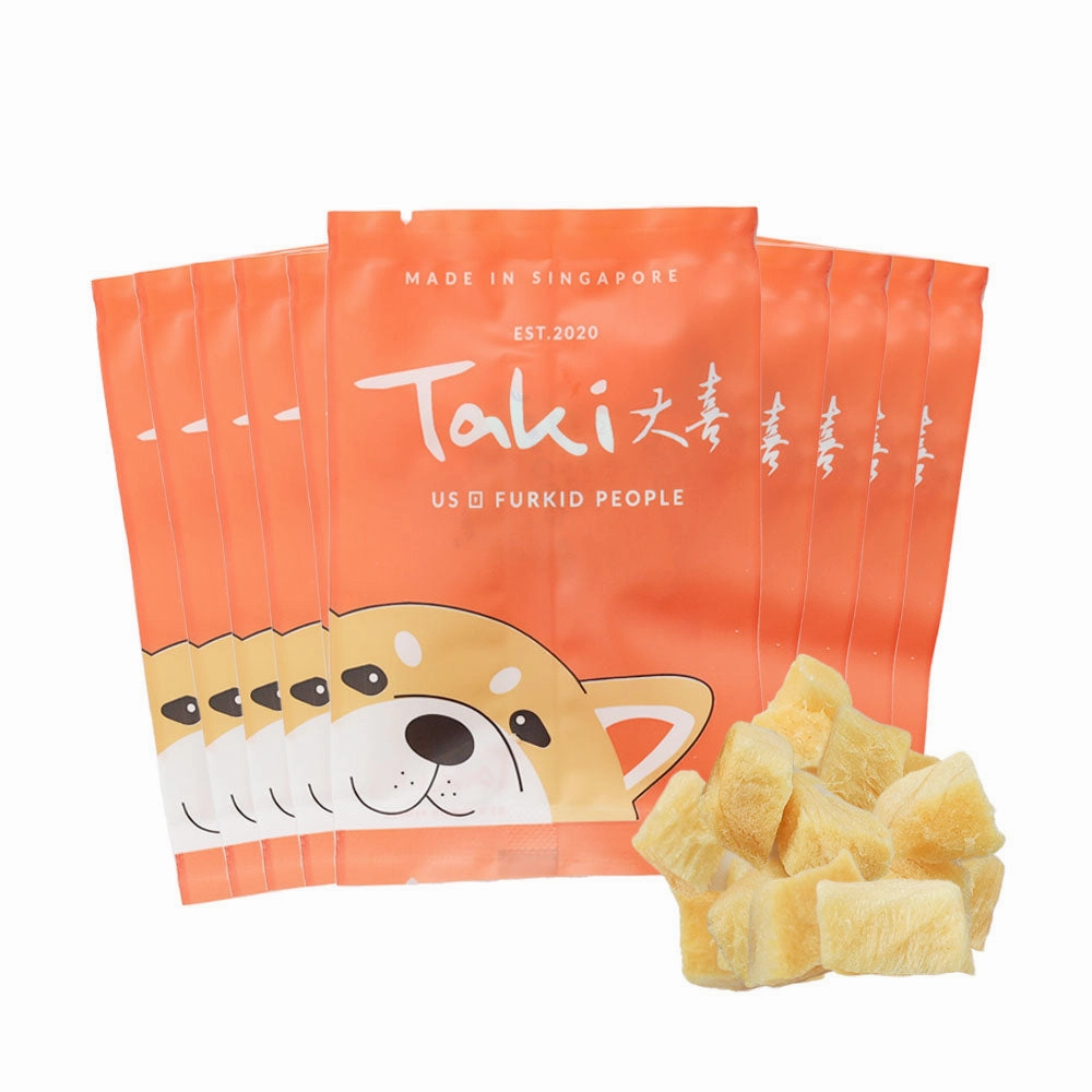 Taki Canadian Halibut Fish Freeze-Dried Treats For Cats & Dogs (10 Packets) 70g dog chew toys dog dental chews durable chew toys puppy chew toy bone chew