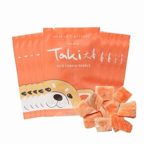 Taki King Salmon Freeze-Dried Treats For Cats & Dogs (10 Packets) 90g dog chew toys dog dental chews durable chew toys puppy chew toy bone chew
