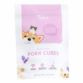 Taki Pork Cubes Freeze-Dried Treats For Cats & Dogs 50g cat snacks catnip treats healthy cat food cat reward treats low calorie cat food
