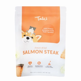 Taki Salmon Steak Freeze-Dried Treats For Cats & Dogs 50g cat snacks catnip treats healthy cat food cat reward treats low calorie cat food