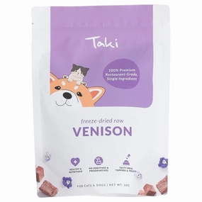 Taki Venison Cubes Freeze-Dried Treats For Cats & Dogs 50g cat snacks catnip treats healthy cat food cat reward treats low calorie cat food