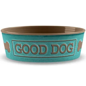 TarHong Good Dog Dog Bowl (Teal) dog bones rawhide chew sticks dog jerky bacon bone