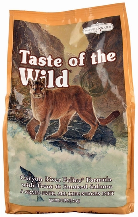 Taste of the Wild, Canyon River, 5 lb cat treats,dry cat food,cat snack pouch