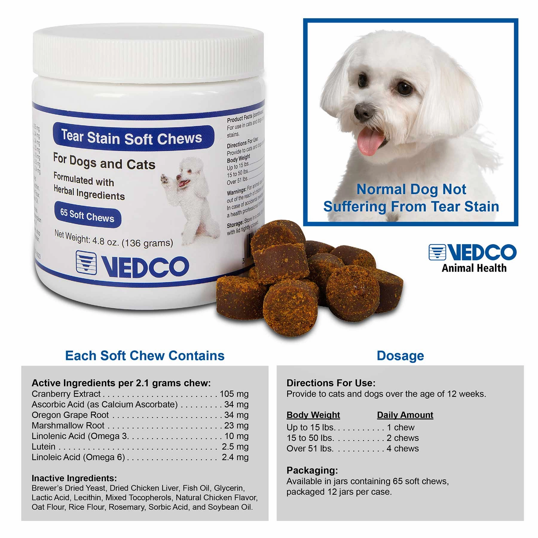Tear Stain Soft Chews, 65 count