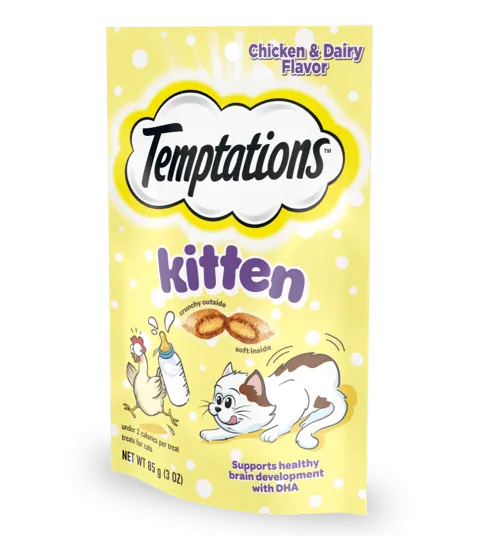 Temptations Kitten Chicken & Dairy Cat Treats cat treats toys for cats cat hair remover cat cleaning supplies cat food bowl