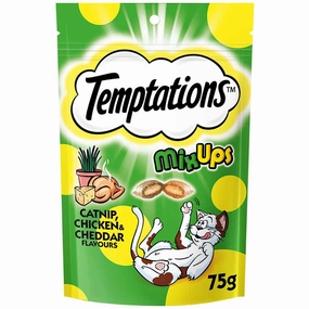 Temptations Mixups Catnip, Chicken & Cheddar Cat Treats 75g premium cat food dental cat treats cat chicken treats tuna cat food cat fish treats