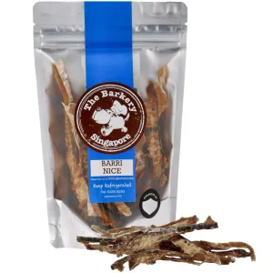 The Barkery Barri Nice Barramundi Fish Grain-Free Dog Treats dog sweater dog tuxedo dog dress holiday dog outfit dog birthday shirt