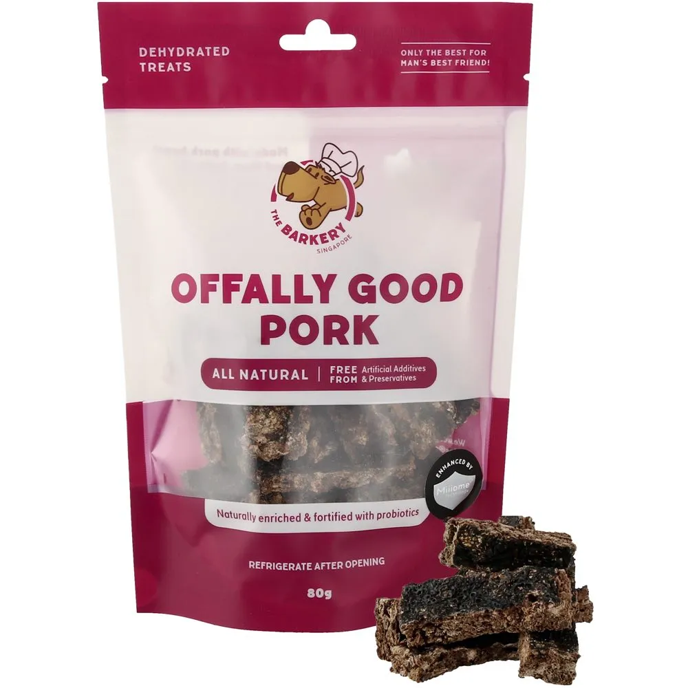 The Barkery Offally Good Pork Baked Grain-Free Dog Treats dog sweater dog tuxedo dog dress holiday dog outfit dog birthday shirt