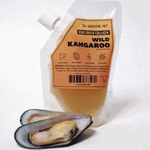 The Grateful Pet Wild Kangaroo Frozen Bone Broth Collagen 240ml dog sweater dog tuxedo dog dress holiday dog outfit dog birthday shirt