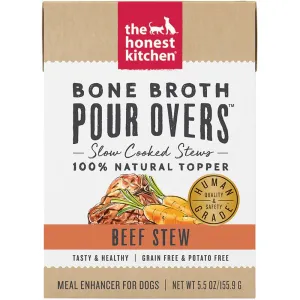 The Honest Kitchen Bone Broth is Pour Overs Beef Stew Grain-Free Dog Food Topper 5.5oz dog sweater dog tuxedo dog dress holiday dog outfit dog birthday shirt