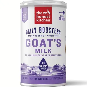 The Honest Kitchen Daily Boosters Instant Goat's Milk With Probiotics for Cats & Dogs 5.2oz dog supplies dog food toys accessories dog bed