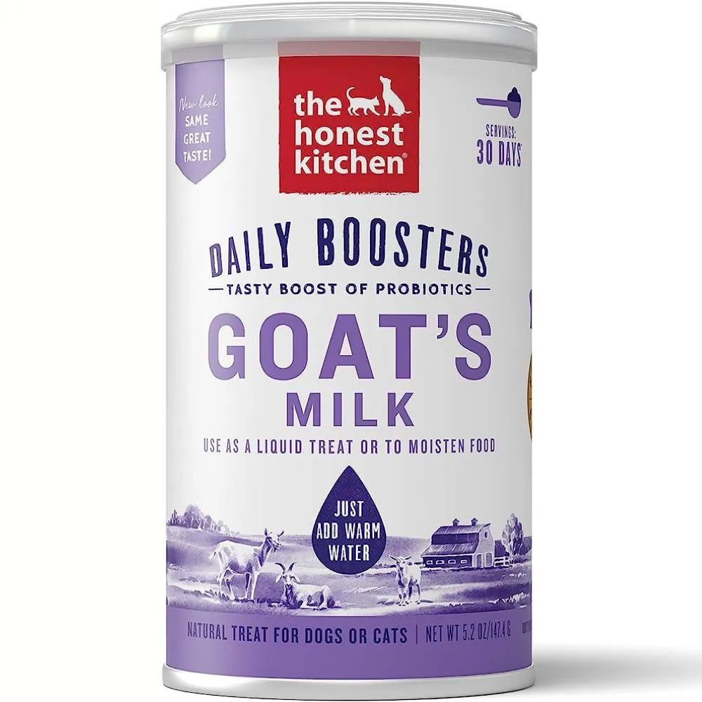 The Honest Kitchen Daily Boosters Instant Goat's Milk With Probiotics for Cats & Dogs 5.2oz dog supplies dog food toys accessories dog bed