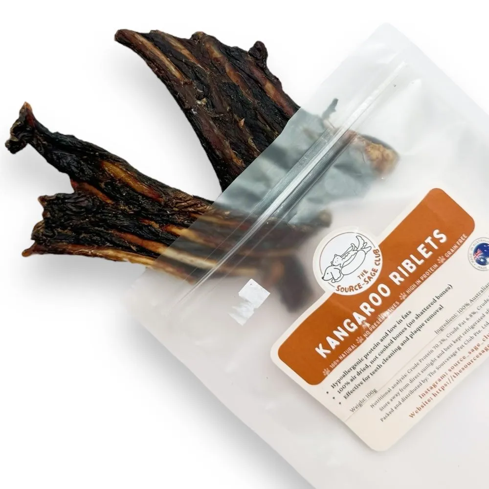 The Source-Sage Club Kangaroo Riblets Grain-Free Dog Chews 100g dog sweater dog tuxedo dog dress holiday dog outfit dog birthday shirt