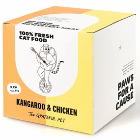 The Grateful Pet Raw Kangaroo & Chicken Frozen Cat Food 1.02kg cat snacks catnip treats healthy cat food cat reward treats low calorie cat food