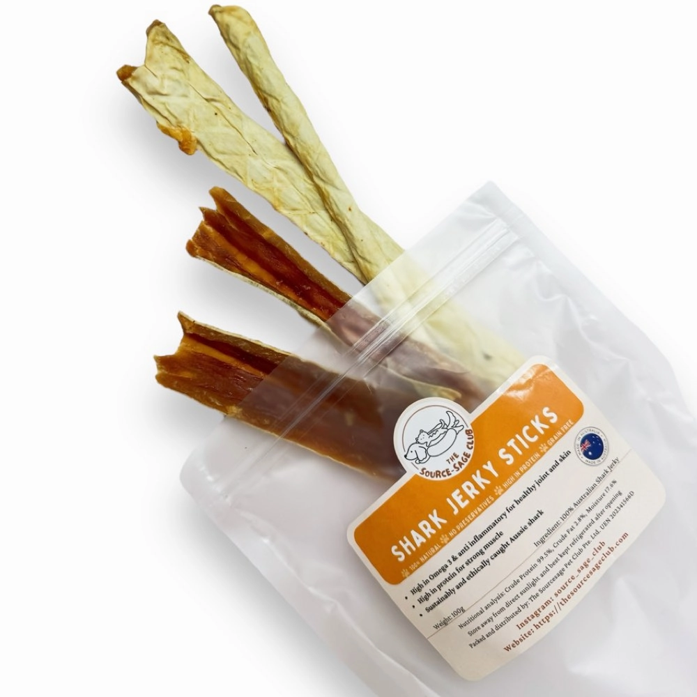 The Source-Sage Club Shark Jerky Sticks Grain-Free Cat & Dog Treats 100g cat snacks catnip treats healthy cat food cat reward treats low calorie cat food