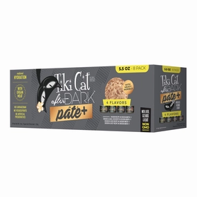 Tiki Cat After Dark Pate  Variety Pack, 5.5 oz Cans, 8 ct cat treats,dry cat food,cat snack pouch