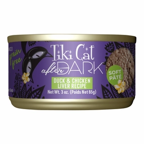 Tiki Cat After Dark Pate Wet Cat Food, Duck & Chicken Liver, 3 oz Cans, 12 ct cat scratchers cat towers cat window perch cat heating pad cat calming spray