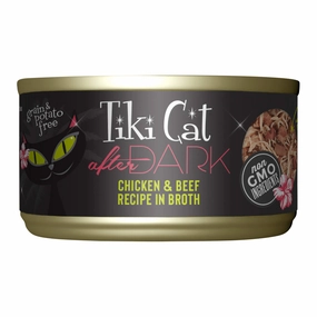 Tiki Cat After Dark Wet Cat Food, Chicken & Beef, 2.8 oz Cans, 12 ct cat scratchers cat towers cat window perch cat heating pad cat calming spray