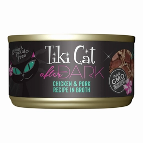 Tiki Cat After Dark Wet Cat Food, Chicken & Pork cat climbing tree cat hammock cat steps cat grooming kit cat safety gate