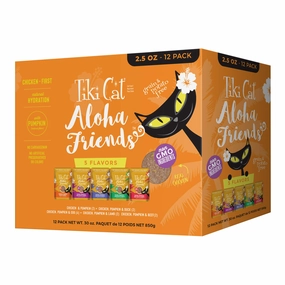 Tiki Cat Aloha Friends Wet Cat Food, Variety Pack, Pouches cat scratchers cat towers cat window perch cat heating pad cat calming spray