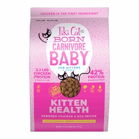 Tiki Cat Born Carnivore Baby Dry Kitten Food, Chicken & Egg, 2.8 lbs Bag cat scratchers cat towers cat window perch cat heating pad cat calming spray