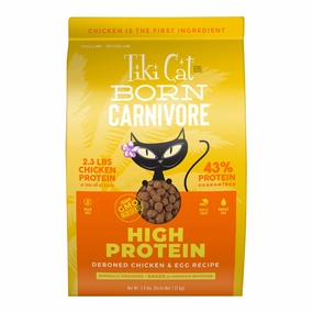 Tiki Cat Born Carnivore High Protein Dry Cat Food, Deboned Chicken & Egg cat scratchers cat towers cat window perch cat heating pad cat calming spray