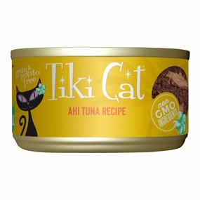 Tiki Cat Grill Wet Cat Food, Ahi Tuna, 2.8 oz Cans, 12 ct cat climbing tree cat hammock cat steps cat grooming kit cat safety gate