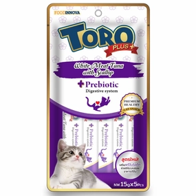 Toro Plus White Meat Tuna With Scallop & Prebiotic Liquid Cat Treats 75g premium cat food dental cat treats cat chicken treats tuna cat food cat fish treats