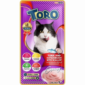 Toro Tuna & Katsuobushi With Scallop Puree Cat Treats 75g premium cat food dental cat treats cat chicken treats tuna cat food cat fish treats