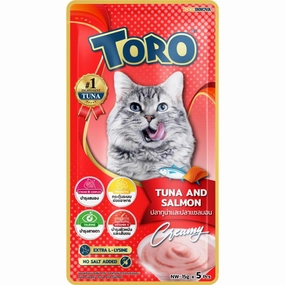 Toro Tuna & Salmon Puree Cat Treats 75g premium cat food dental cat treats cat chicken treats tuna cat food cat fish treats
