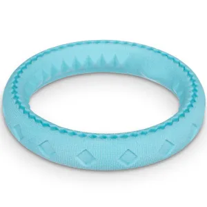 Totally Pooched Chew'n Tug Foam Rubber Ring Dog Toy (Teal) dog bandana dog scarf dog necklace dog shoes dog socks