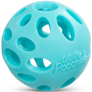 Totally Pooched Huff'n Puff Rubber Ball Dog Toy (Teal) dog bandana dog scarf dog necklace dog shoes dog socks