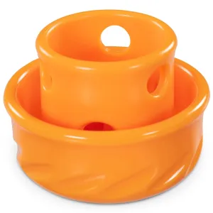 Totally Pooched Puzzle'n Play Mushroom Dog Toy (Orange) dog bones rawhide chew sticks dog jerky bacon bone
