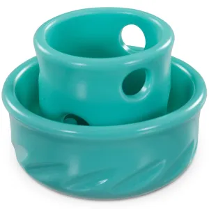 Totally Pooched Puzzle'n Play Mushroom Dog Toy (Teal) dog bones rawhide chew sticks dog jerky bacon bone