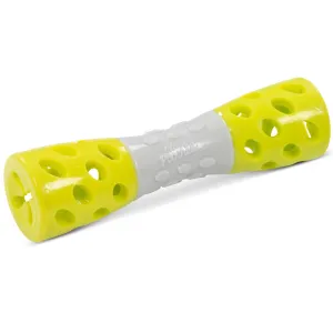 Totally Pooched Toss'n Stuff Rubber Hourglass Dog Toy (Green) dog bones rawhide chew sticks dog jerky bacon bone