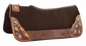 Tough1 Hand Painted Paisley Contoured Felt Saddle Pad cat fur care cat grooming tools cat deshedding brush cat bath kit cat nail trimmer