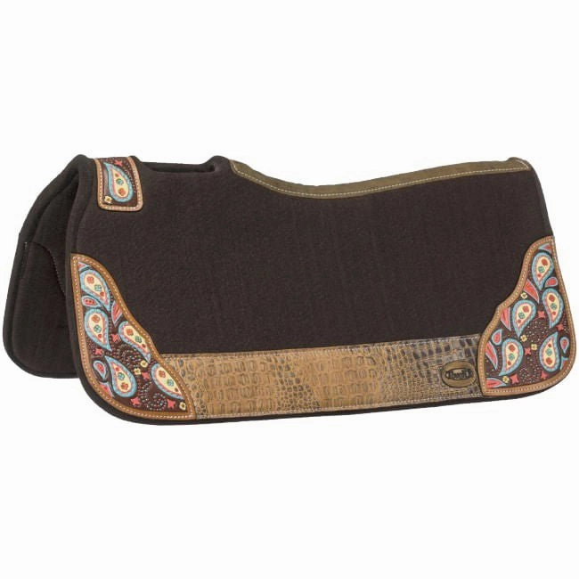 Tough1 Hand Painted Paisley Contoured Felt Saddle Pad