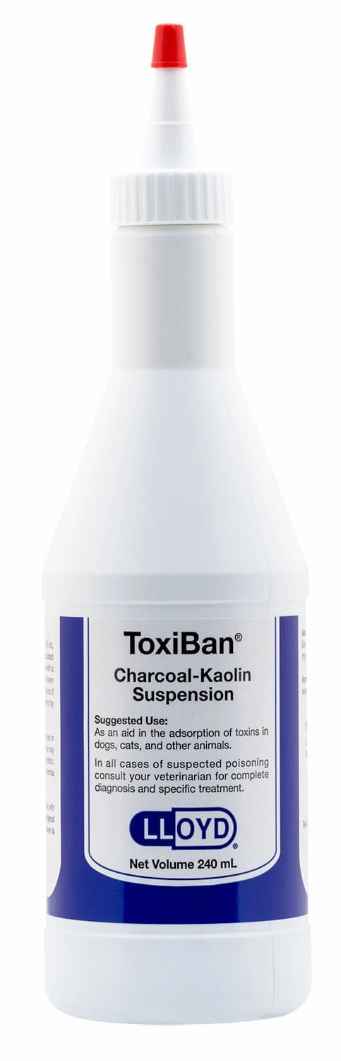 ToxiBan Charcoal-Kaolin Suspension, 240 mL tuff dog toys durable toys for dogs chew tested toys hard chew toy strong plush